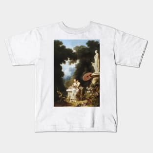 Jean-Honore Fragonard - Love Letters Kids T-Shirt